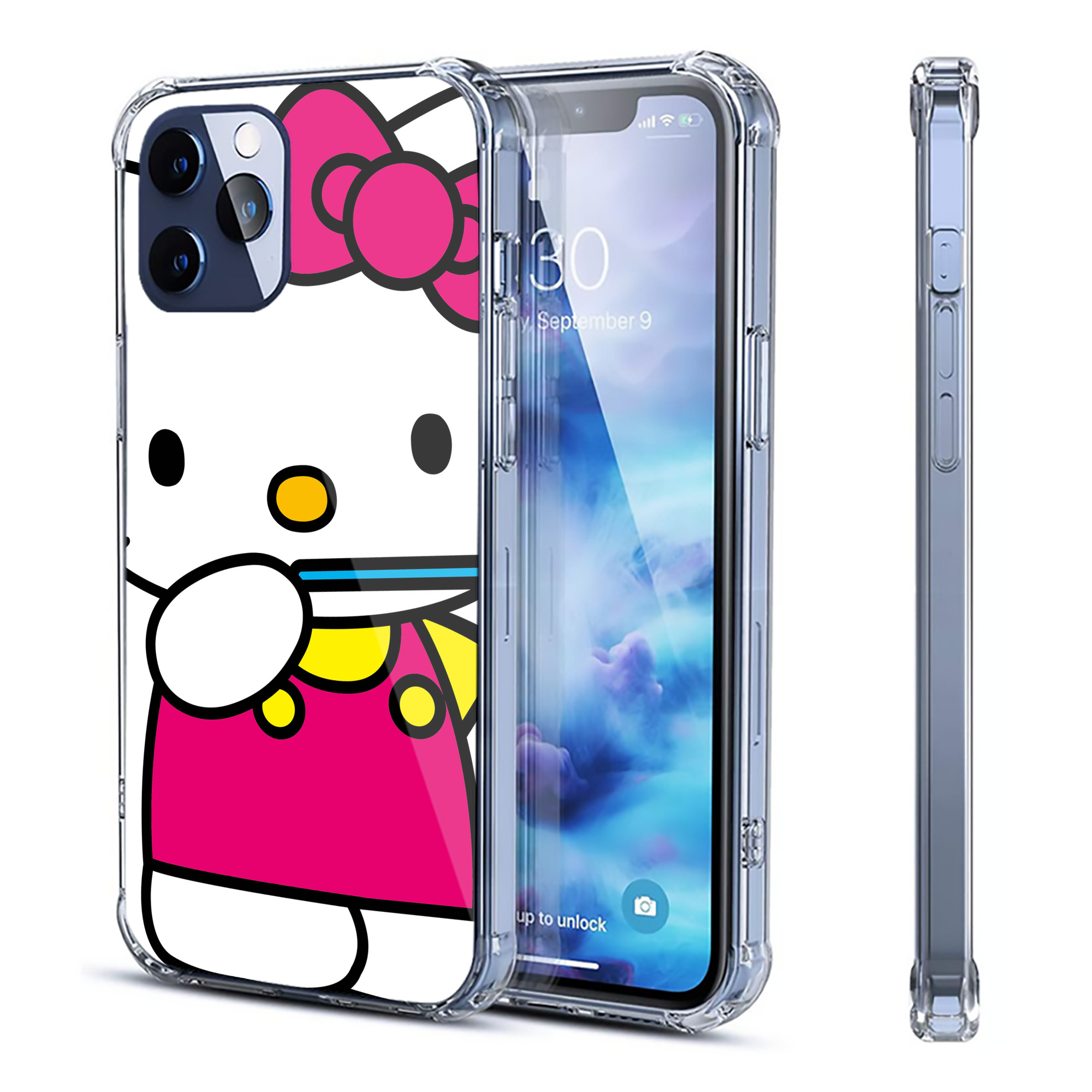 （画像用） Hello Kitty ハローキティ 【iPhone 12シリーズ対応】透明スマホケース（クリアソフトケース）